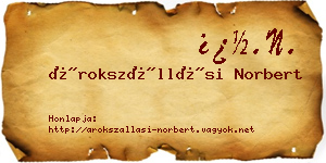 Árokszállási Norbert névjegykártya